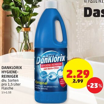 PENNY Danklorix Hygiene Reiniger 1.5 Liter Angebot