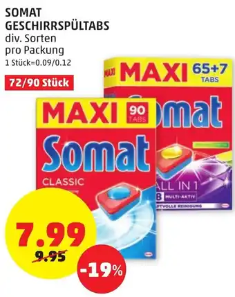 PENNY Somat Geschirrspültabs 72/90 Stück Angebot