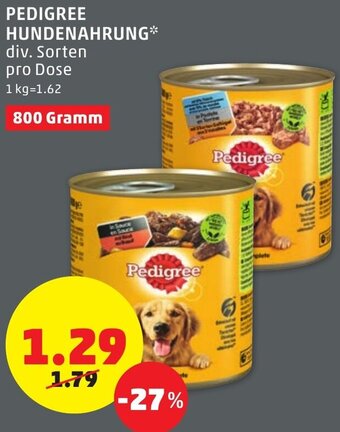 Pedigree Hundenahrung 800 Gramm