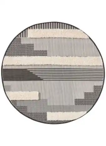Bonprix Runder in- und outdoor hochflor teppich mit plastischen streifen Angebot