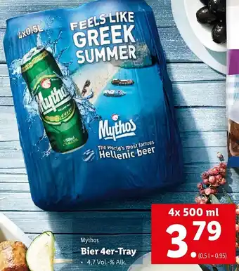 Lidl Mythos Bier 4er-Tray 500ml Angebot