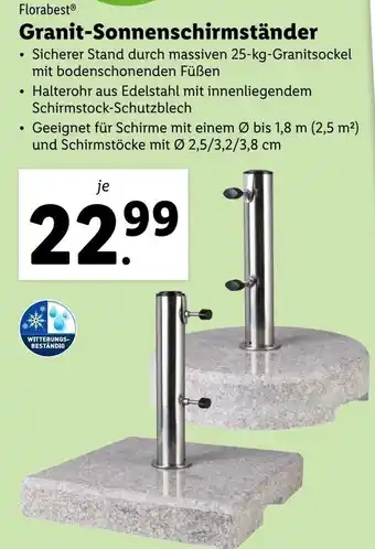 Lidl Florabest Granit-Sonnenschirmständer Angebot