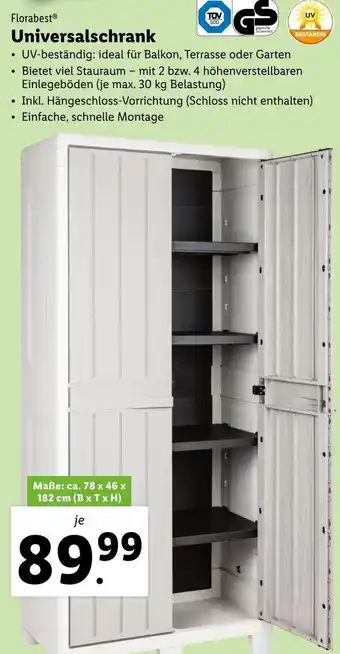 Lidl Florabest Universalschrank Angebot