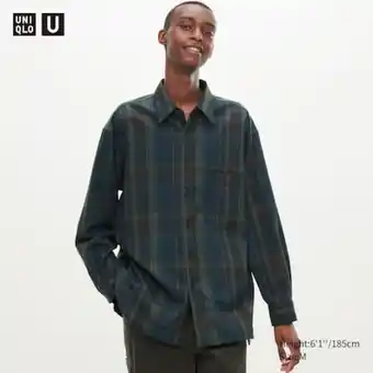 UNIQLO Uniqlo u flannel oversized checked shirt (regular collar) Angebot