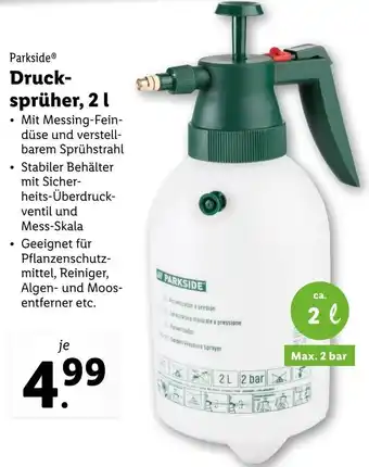 Lidl Parkside Druck-Sprüher 2L Angebot