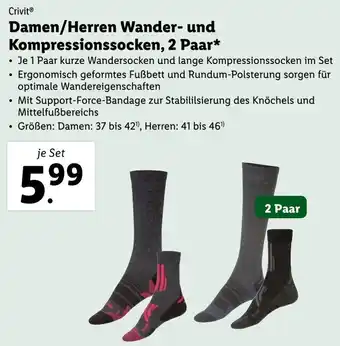 Lidl Crivit Damen/Herren Wander-Und Kompressionssocken Angebot