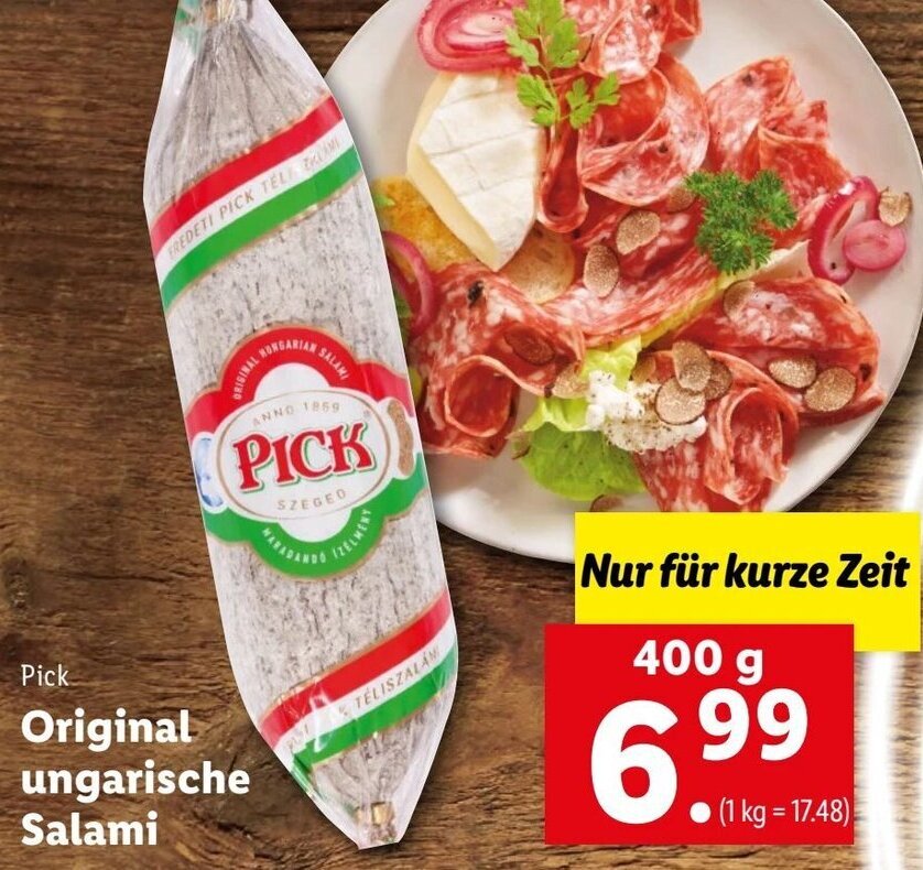 Pick Original Ungarische Salami 400g Angebot bei Lidl