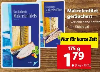 Lidl Makrelenfilet Geräuchert 175g Angebot