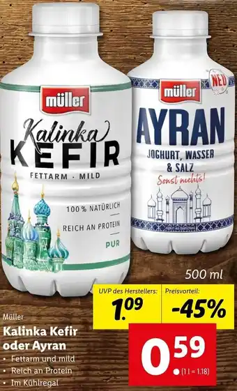 Lidl Müller Kalinka Kefir Oder Ayran Angebot