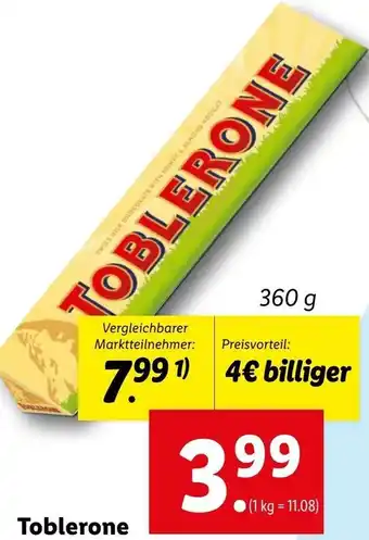 Lidl Toblerone 360g Angebot