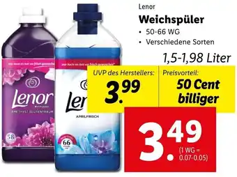 Lidl Lenor Weichspüler 50-66WG Angebot