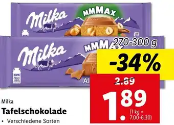 Lidl Milka Tafelschokolade 270-300g Angebot