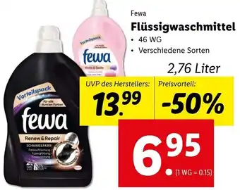 Lidl Fewa Flüssigwaschmittel 46 WG Angebot
