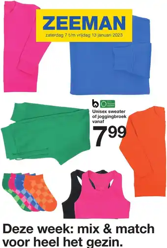 Zeeman Unisex Sweater of Joggingbroek vanaf Angebot