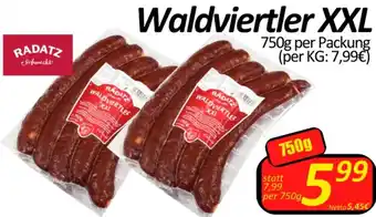 Wurstico Radatz Waldviertler XXL 750g Angebot