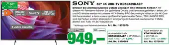 EP Sony 50" 4K UHD-TV KD50X89KAEP Angebot