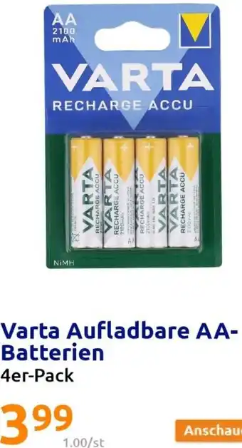 Action Varta Aufladbare AA-Batterien 4er-Pack Angebot