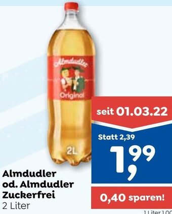 ADEG Almdudler od. Almdudler Zuckerfrei 2 Liter Angebot