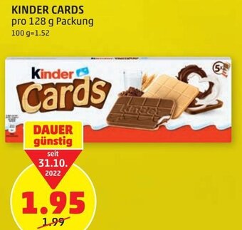 PENNY Kinder Cards 128g Angebot