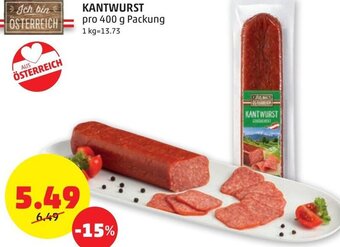 PENNY Kantwurst 400g Angebot
