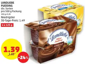 PENNY Landliebe Pudding 4 x 125 g Angebot