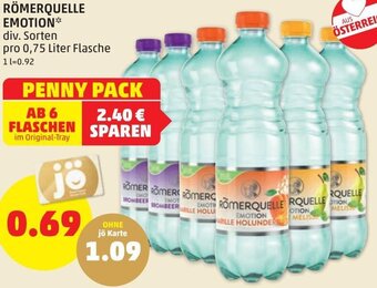PENNY Römerquelle Emotion 0,75 Liter Angebot