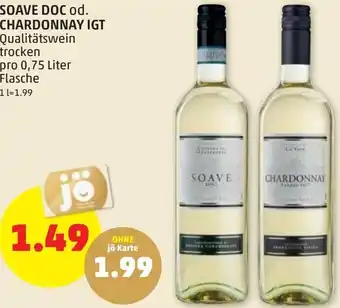 PENNY Soave Doc od. Chardonnay IGT 0,75 Liter Angebot