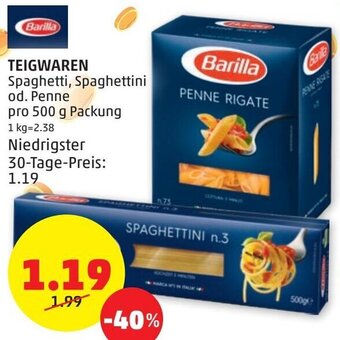 PENNY Barilla Teigwaren Angebot