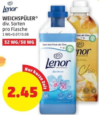 PENNY Lenor Weichspüler 32 WG / 38 WG Angebot