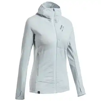 Decathlon Kapuzenjacke merinowolle bergsteigen alpinism damen hellgrau Angebot
