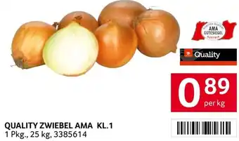 Transgourmet Quality Zwiebel Ama Kl.1 per kg Angebot