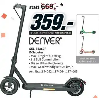 Media Markt E-scooter sel-85360f Angebot