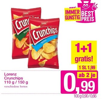 Sutterlüty Lorenz Crunchips 110g/150g Angebot