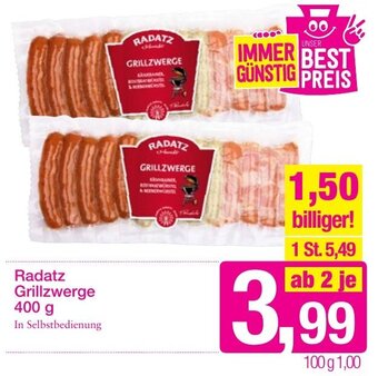 Sutterlüty Radatz Grillzwerge 400 g Angebot