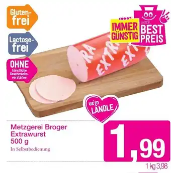 Sutterlüty Metzgerie Broger Extrawurst 500g Angebot