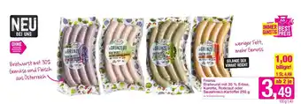 Sutterlüty Frierss Bratwurst Mit 30% Erbse,Karotte,Rotkraut oder Sauerkraut-Kartoffel 250g Angebot