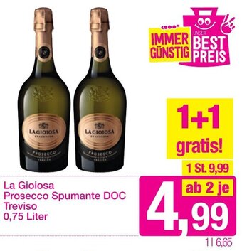 Sutterlüty La Gioiosa Prosecco Spumante DOC Treviso 0,75 Liter Angebot