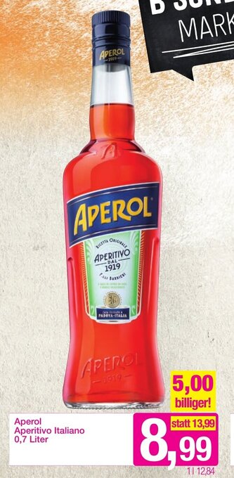 Sutterlüty Aperol Aperitivo Italiano 0,7 Liter Angebot