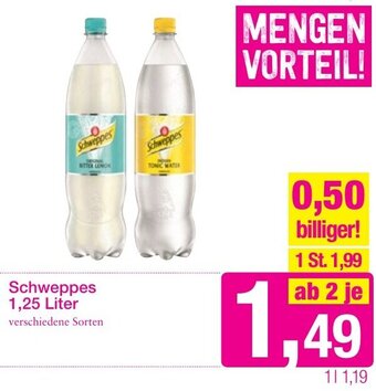 Sutterlüty Schweppes 1,25 Liter Angebot