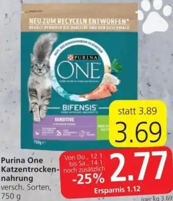 Spar Purina One Katzentrockennahrung 750 g Angebot