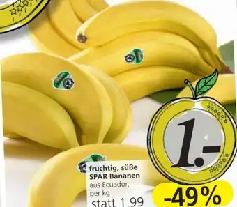 Spar fruchtige Süße Spar Bananen per kg Angebot
