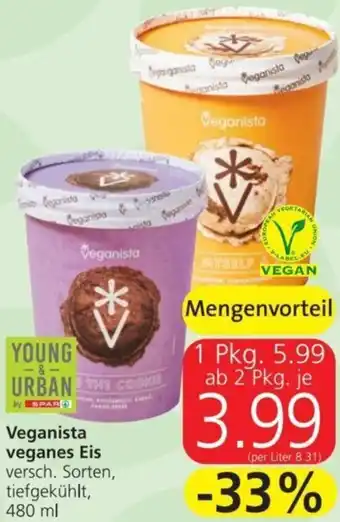 Spar Young & Urban Veganista veganes Eis 480ml Angebot