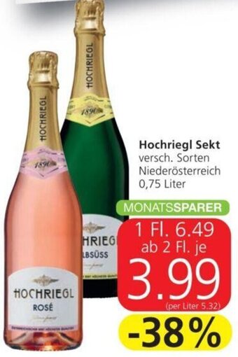 Spar Hochriegl Sekt 0,75 Liter Angebot