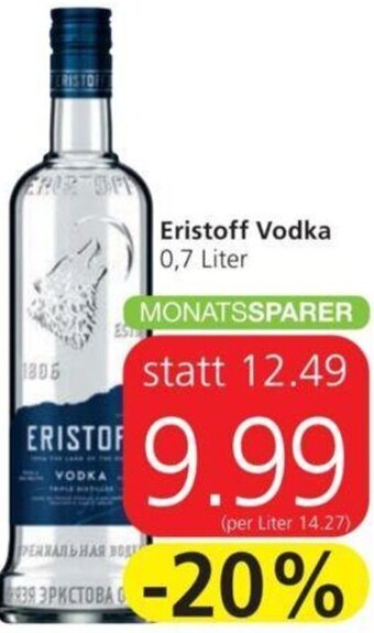 Spar Eristoff Vodka 0,7 Liter Angebot