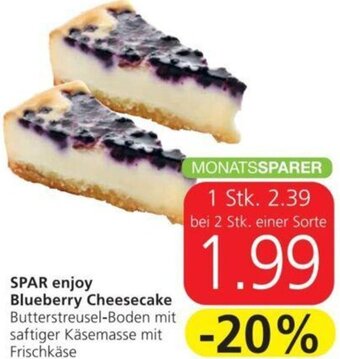 Spar Spar enjoy Blueberry Cheesecake Angebot