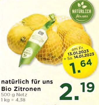 Unimarkt natürlich für uns Bio Zitronen 500 g Angebot