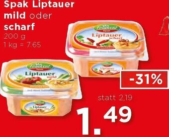 Unimarkt Spak Liptauer mild oder Scharf 200g Angebot
