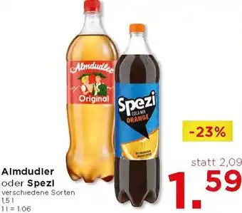 Unimarkt Almdudler oder Spezi 1,5 L Angebot