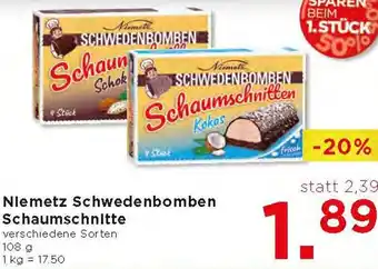 Unimarkt Niemetz Schwedenbomben Schuamschnitte 108 g Angebot