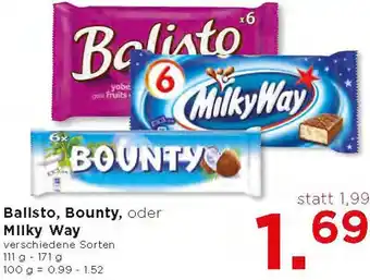Unimarkt Balisto, Bounty, oder Milky Way 11g- 171g Angebot